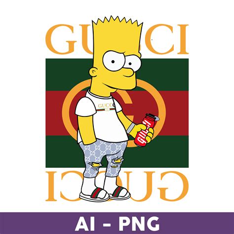 bart gucci dress|Gucci bart simpson background.